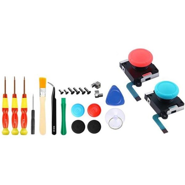 iFormosa Switch ゲーム コントローラー 修理パーツ 工具フルセット 赤×青 IF-NSW-CRSRB