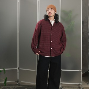 シャドーチェック・スタンドカラーブルゾン A2077