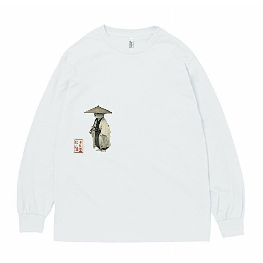 孤高の旅猫 ロングTシャツ リブ付 / Lone Traveling Cat Long T-shirt