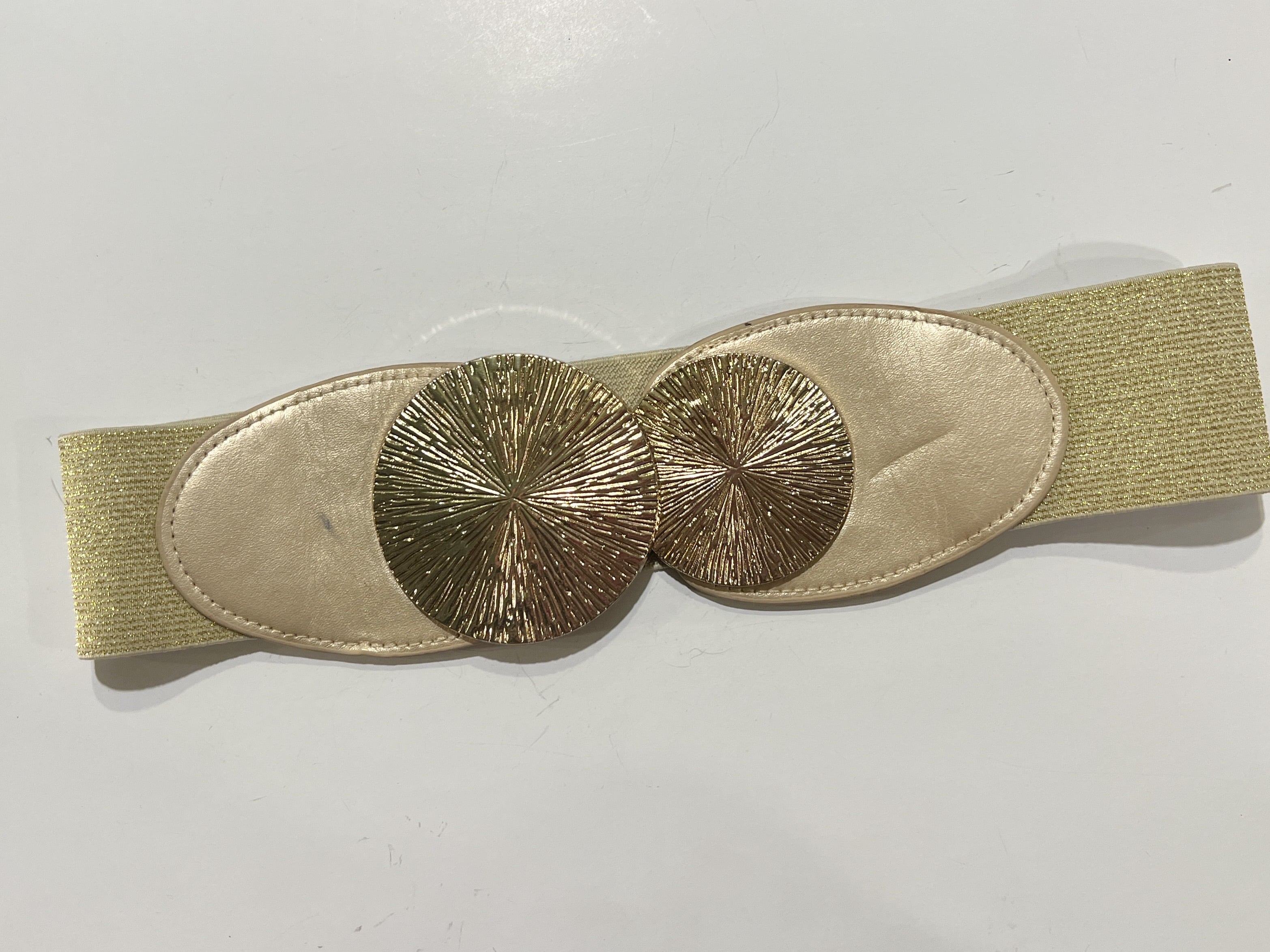 Vintage champagne gold belt