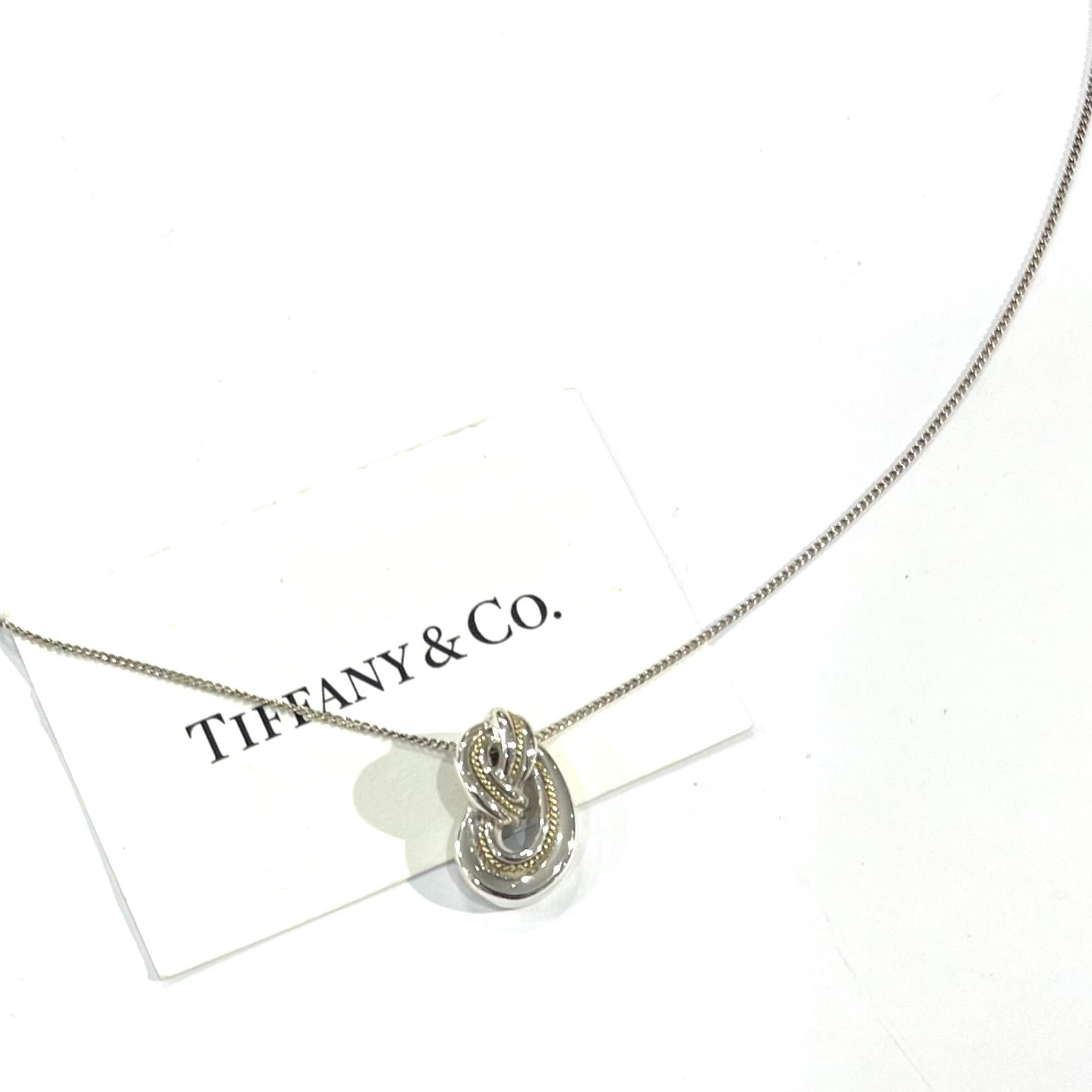 TIFFANY & Co.】【46cm】2906 ツイスト ノット ネックレス／シルバー