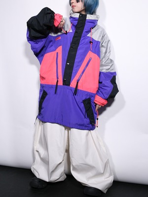 "Colombia" psychedelic coloring anorak parka