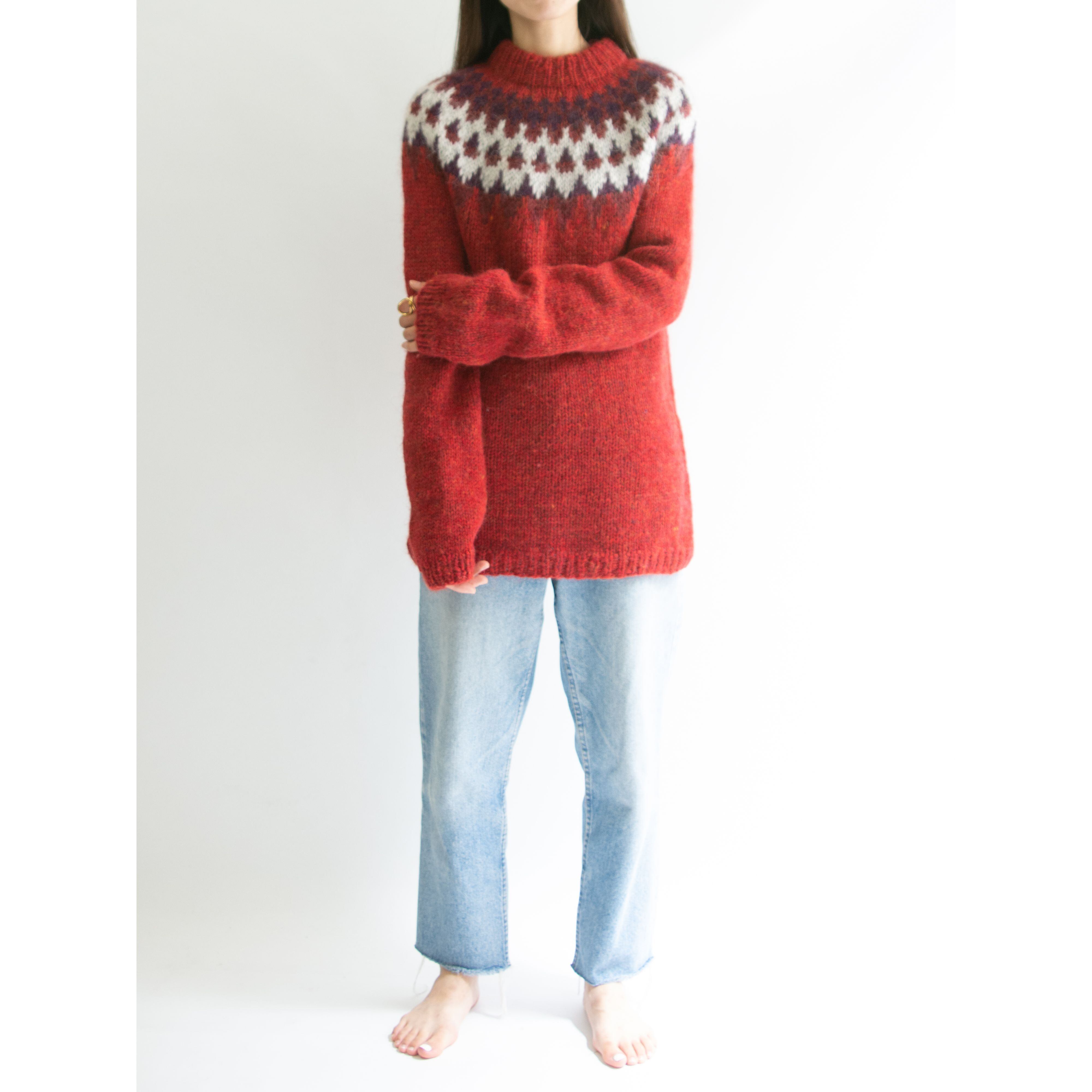 Made in Iceland】100% Wool Nordic sweater（アイスランド製 ハンド