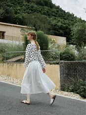 Provençale Frill Waist Skirt F0745