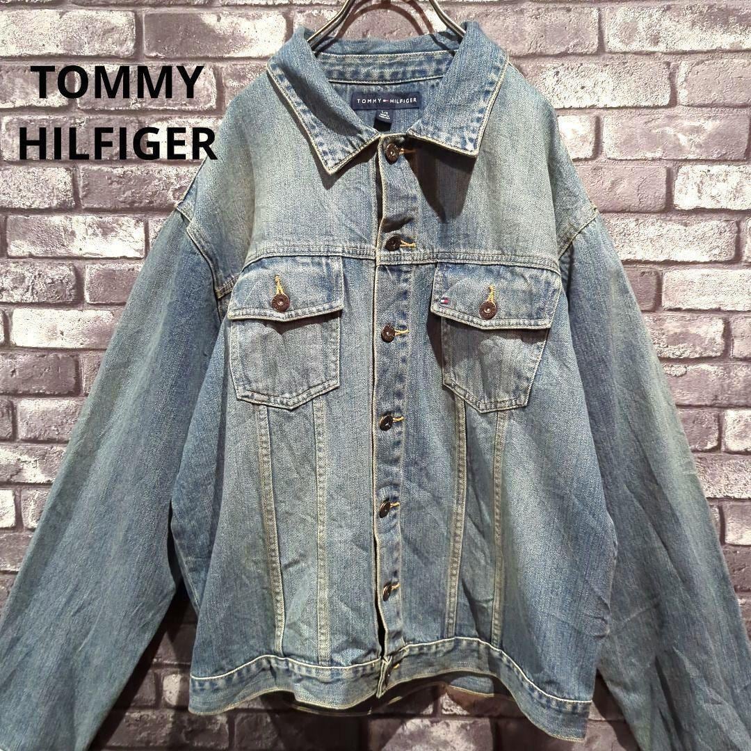 TOMMY HILFIGER デニムジャケット Ｇジャン ビッグシルエット 古着