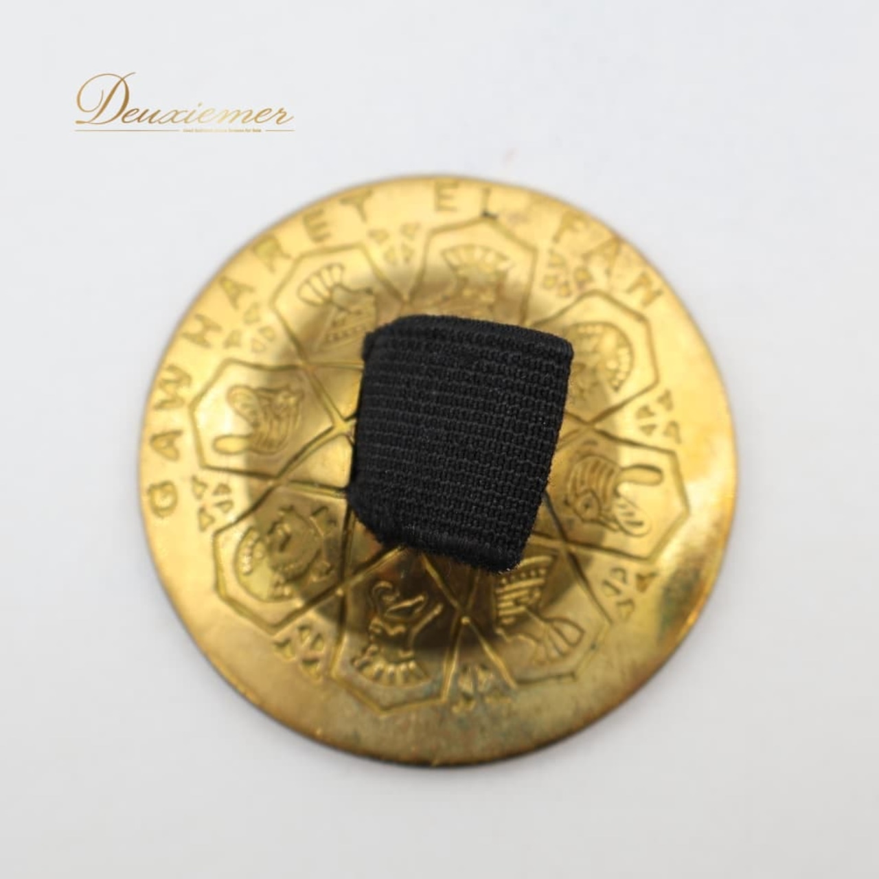 ベリーダンス ジル フィンガーシンバル ゴールド系 GAWHARET EL FAN 金 黒 ペア 両手 1組 ミニシンバル ダンサー 小物 小道具 模様 柄 ダンス用品 ダンス小物 練習 レッスン イベント ステージ ブラック系