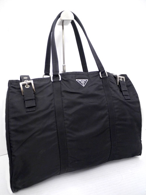 ◆PRADA プラダ ファントムライン A4対応 ビジネス可 ベルテッドデザイン エディターズ ナイロン トート バッグ 黒◆ ビジネス対応モデル♪