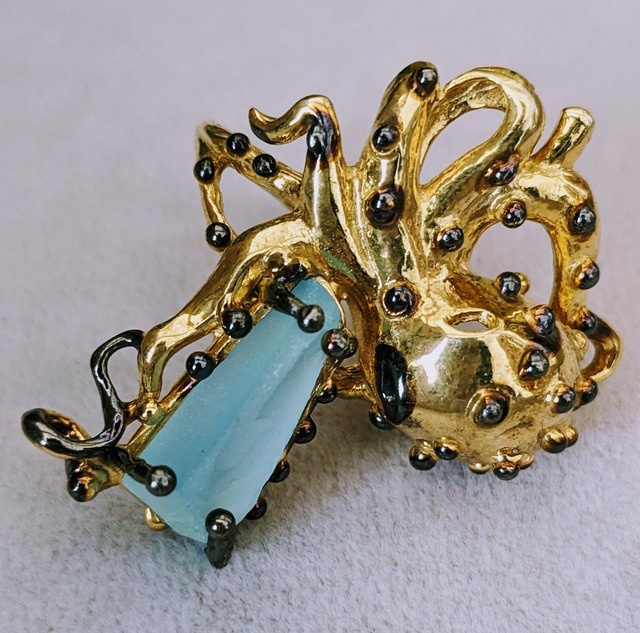NEW＊ トルコ製 ハンドメイド 天然石 リング シルバー925 タコ | HAYAT 