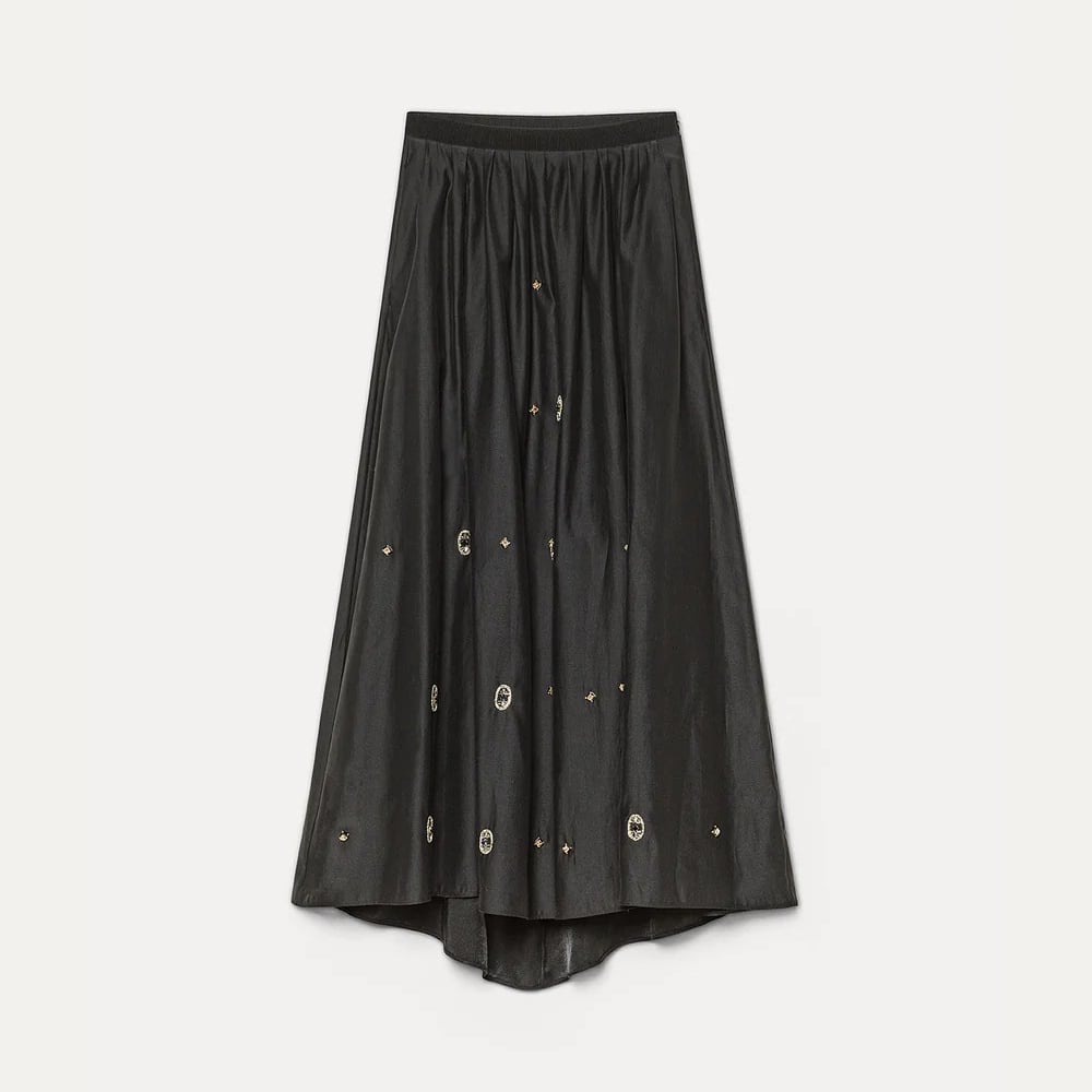 forte_forte BIJOUX SKIRT BLACK