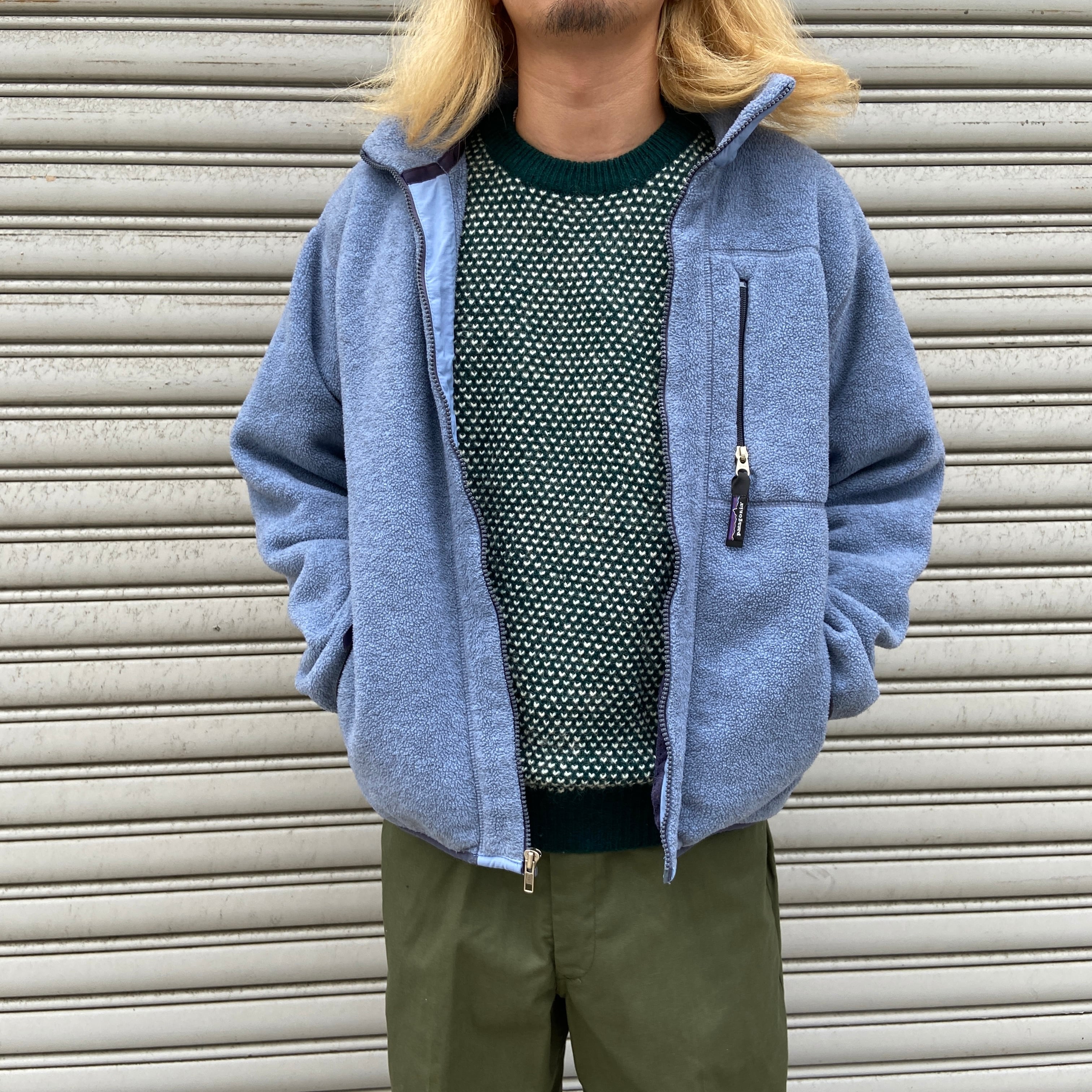 90s USA製 patagonia シンチラフリースジャケット ブルー系 S | 古着屋 Uan