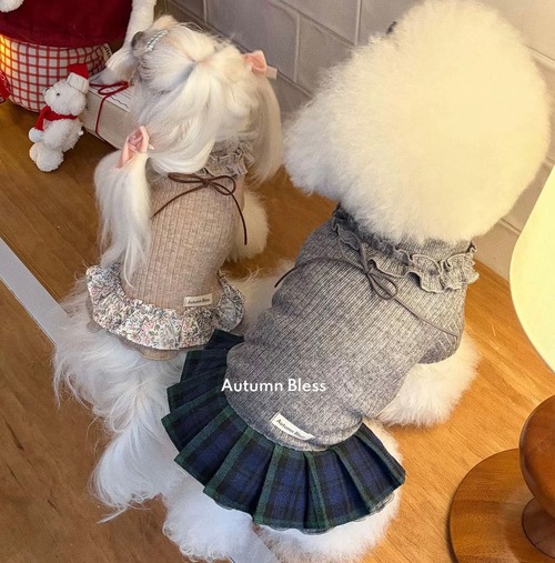 《予約》AB0027  スウィートニットリボンドレス