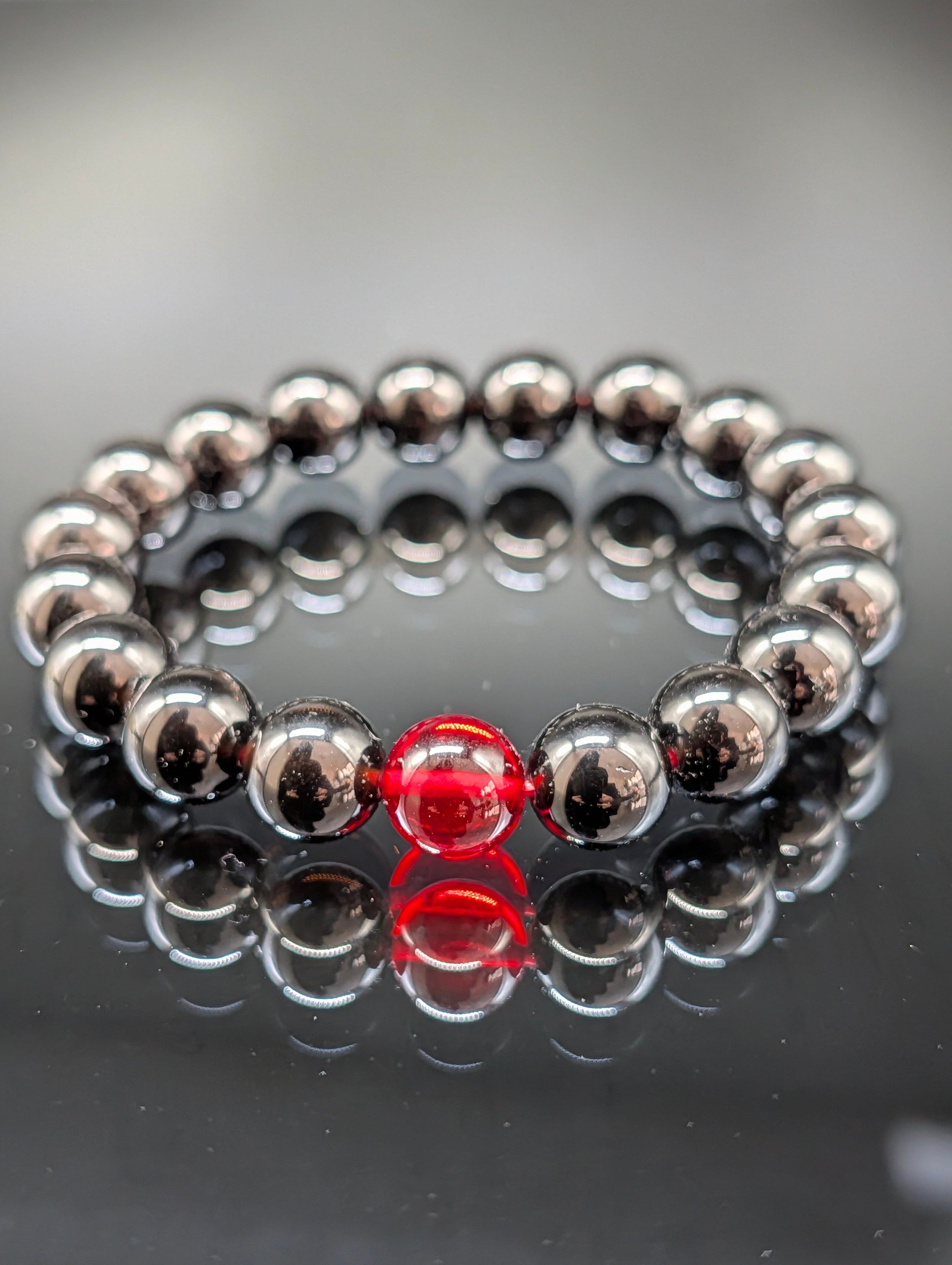 高品質・鑑別済み】モリオン・レッドアンバー 10mm・ブレスレット | Pay ID