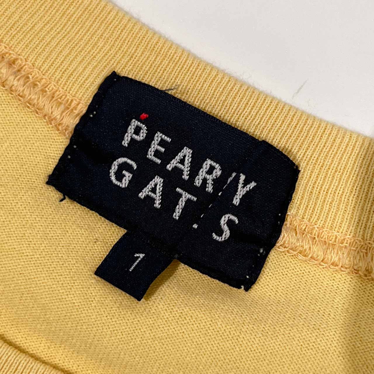 PEARLY GATES パーリーゲイツ デザイン 半袖 Tシャツ 1/イエロー ゴルフ
