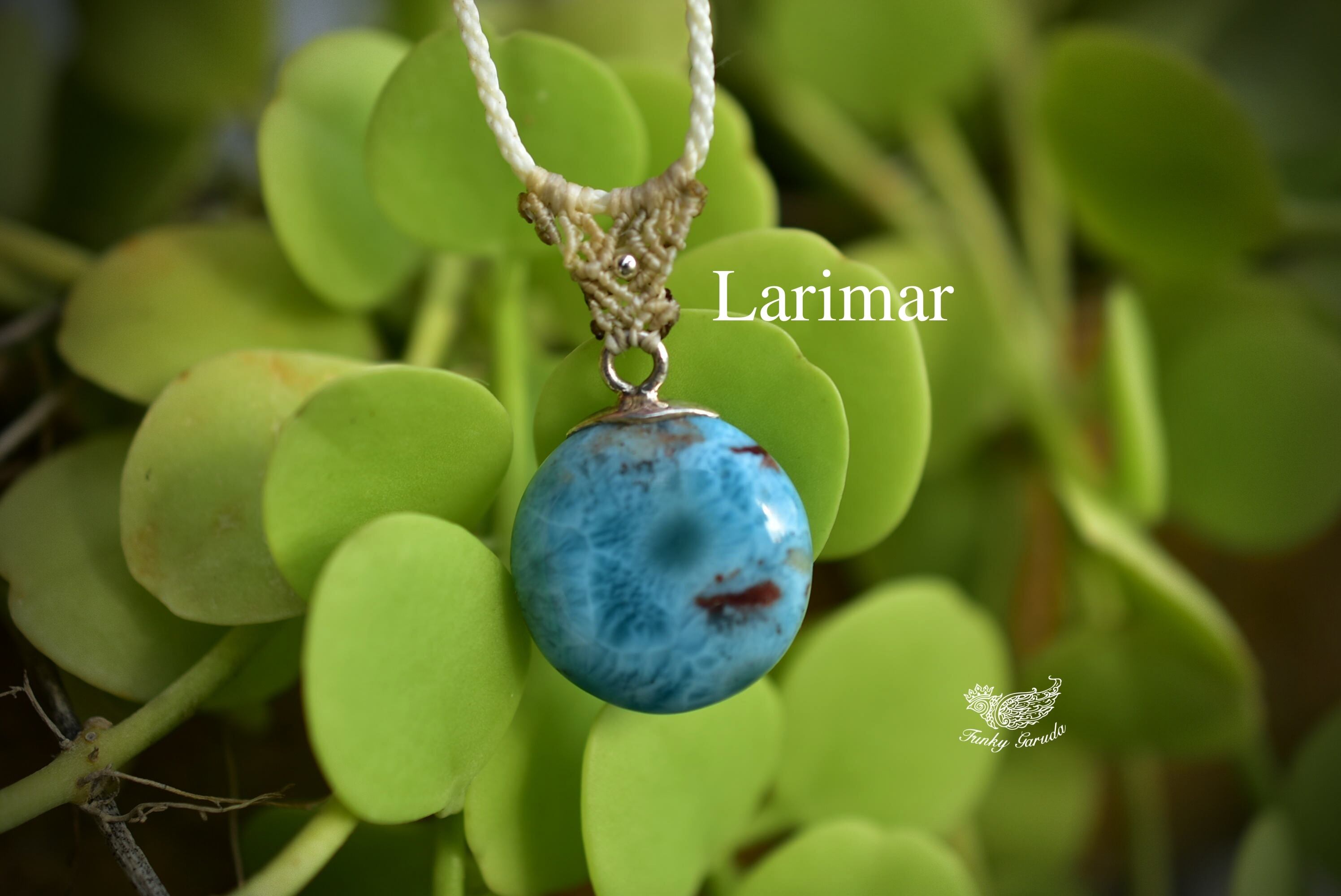 まるだまレッド★ラリマー マクラメペンダント 381