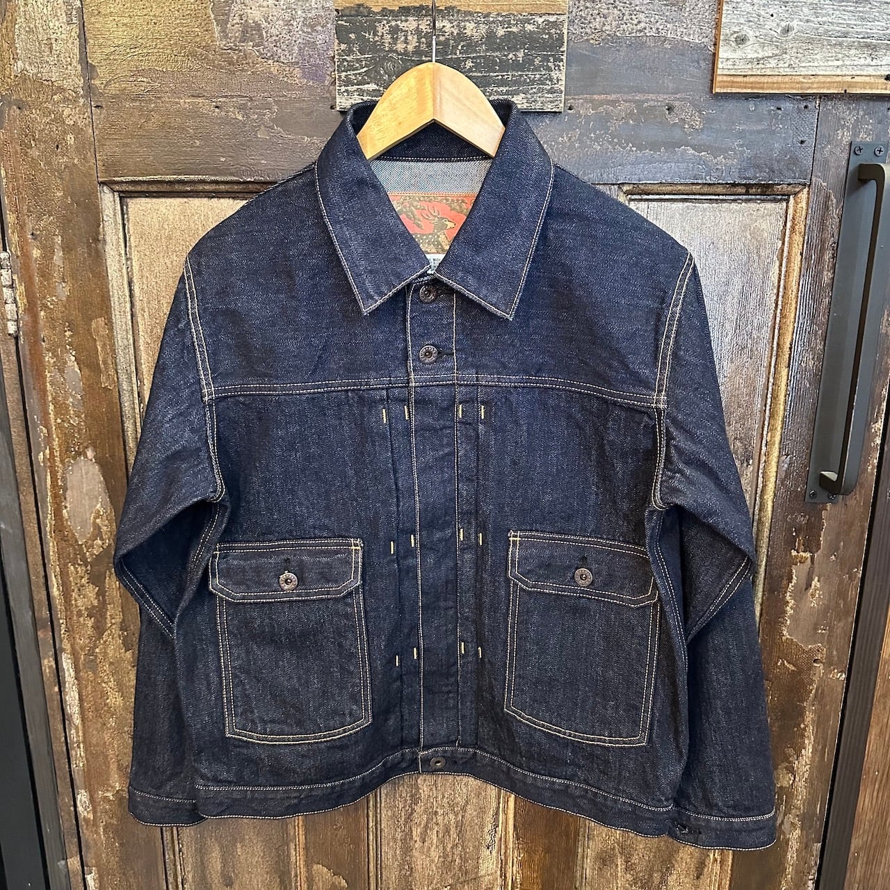 Lee リー ロングL チンストラップ デニムカバーオール 濃紺 40インチ