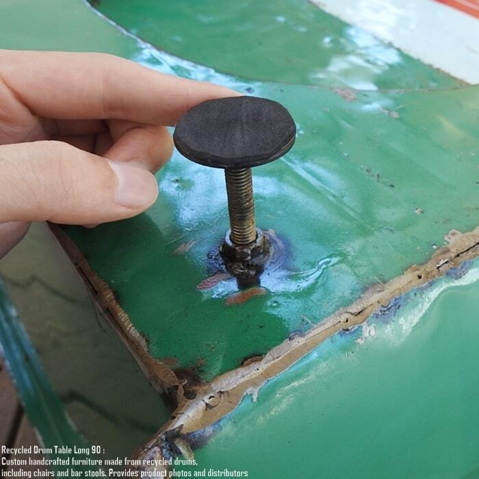 一点物ドラム缶をリメイクしたテーブル 90cm ロング ガラステーブル