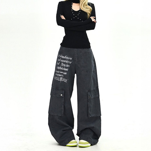 グラフィティロゴカーゴパンツ 2col   R01733