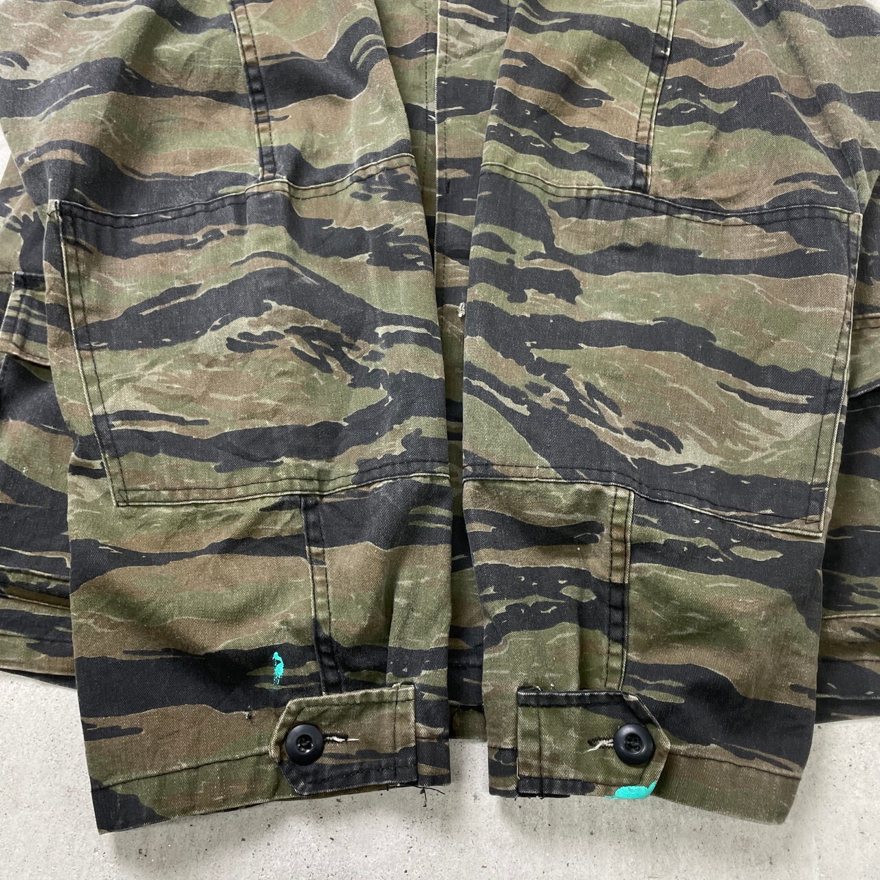90年代 USA製 米軍 民間品 BDUジャケット タイガーカモ ミリタリー 