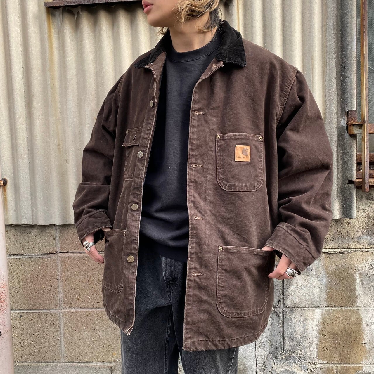 【Carhartt】カーハート ブラックミシガンチョアコート ダック地ジャケット