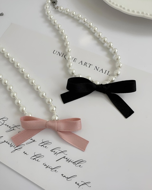 パールリボンチョーカー（2 colors）　24A06100