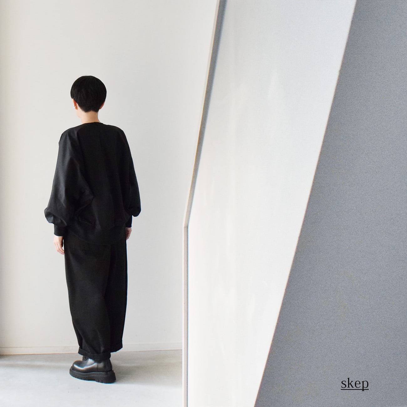 変形ショートブルゾン：黒［JK13BZBK］ | skep-online shop