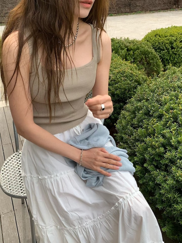 (予約) HAUS / Sonya cotton long skirt 2color