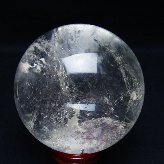 水晶 丸玉 74mm スフィア 置物 水晶玉 一点物 151-8991