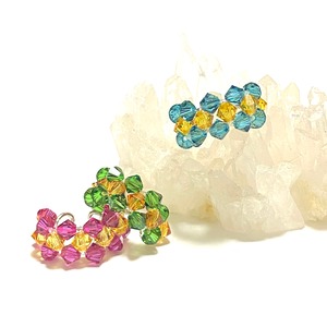 swarovski ear cuff (blue・pink・ green)