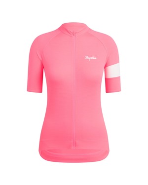 Rapha Women's Core Lightweight Jersey High-Vis Pink/White