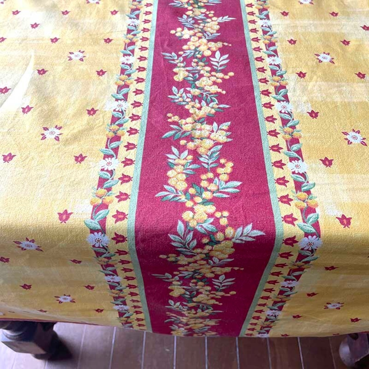 マルチクロス テーブルクロス ミモザ　コットン 　南仏柄 12clcy10