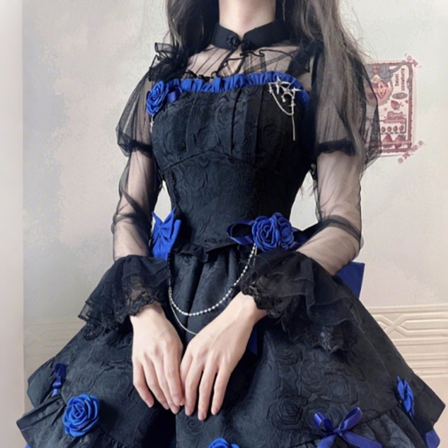 サブカル 服 地雷系 通販 ブラウス シフォン シアー 薄手 夏服