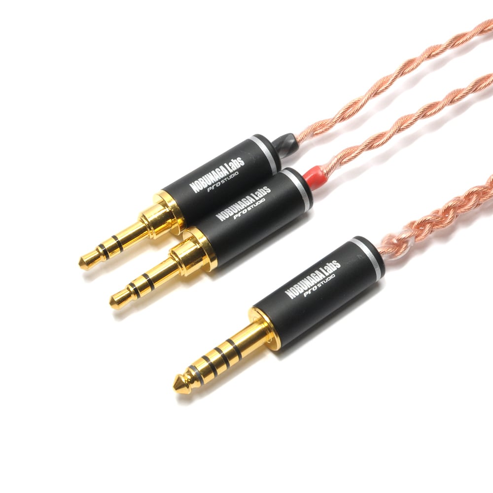 Advance Labs NOBUNAGA 吹割 【NLA 4.4mm5極バランス/3.5mm3極×2 (Fukiwari) 吹割 Labs NOBUNAGA リケーブル 4.4mmバランス ヘッドホン