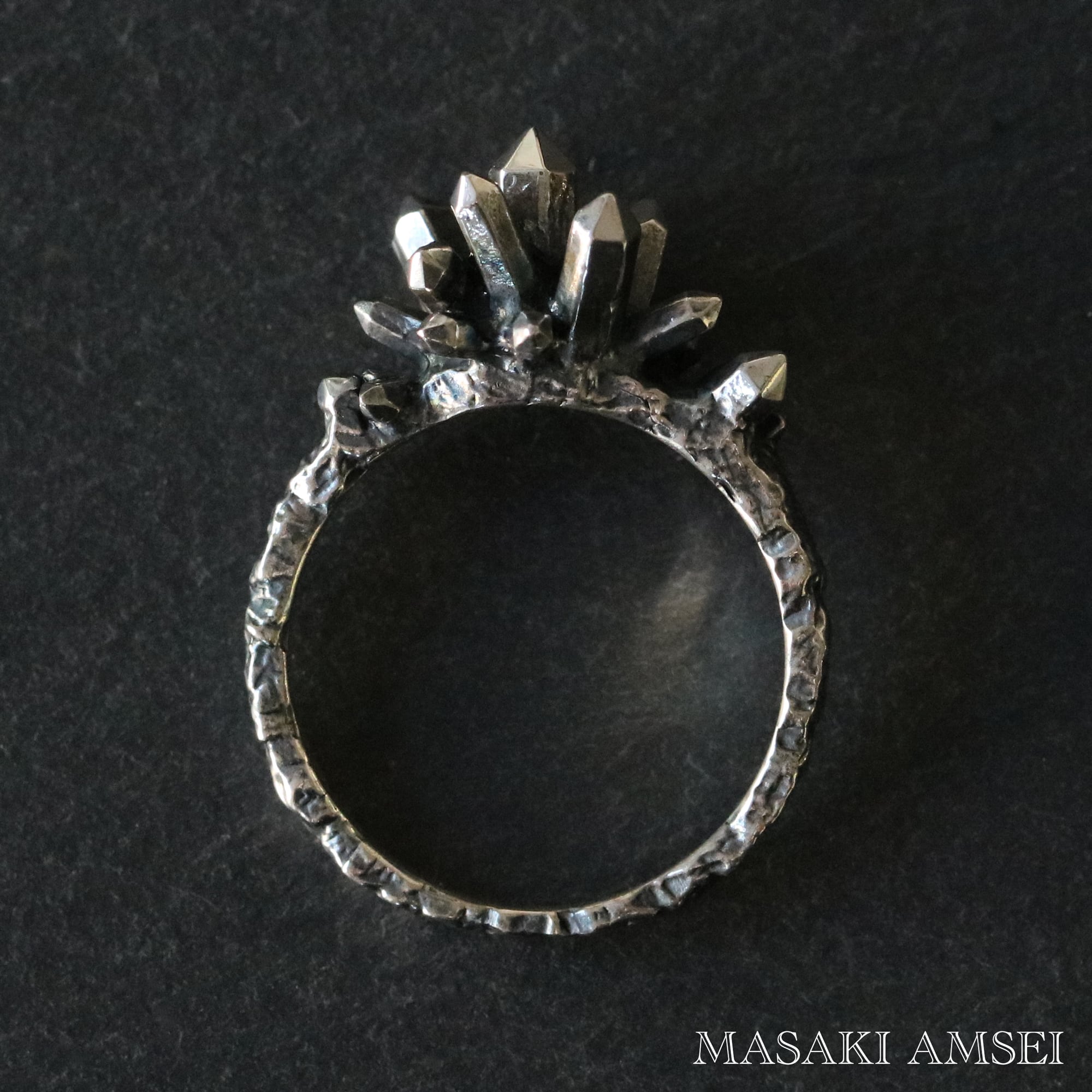 母岩と水晶のリング | masakiamsei