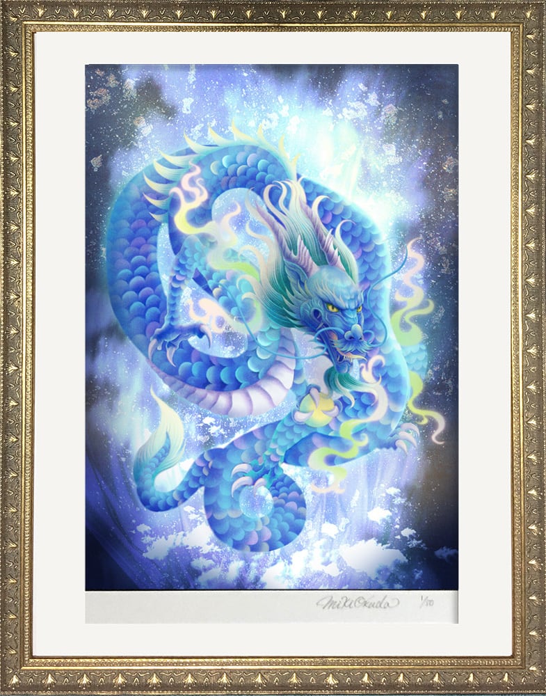 龍神エネルギーを放つ 開運絵画 波動絵画 幸運 金運 仕事運 才能