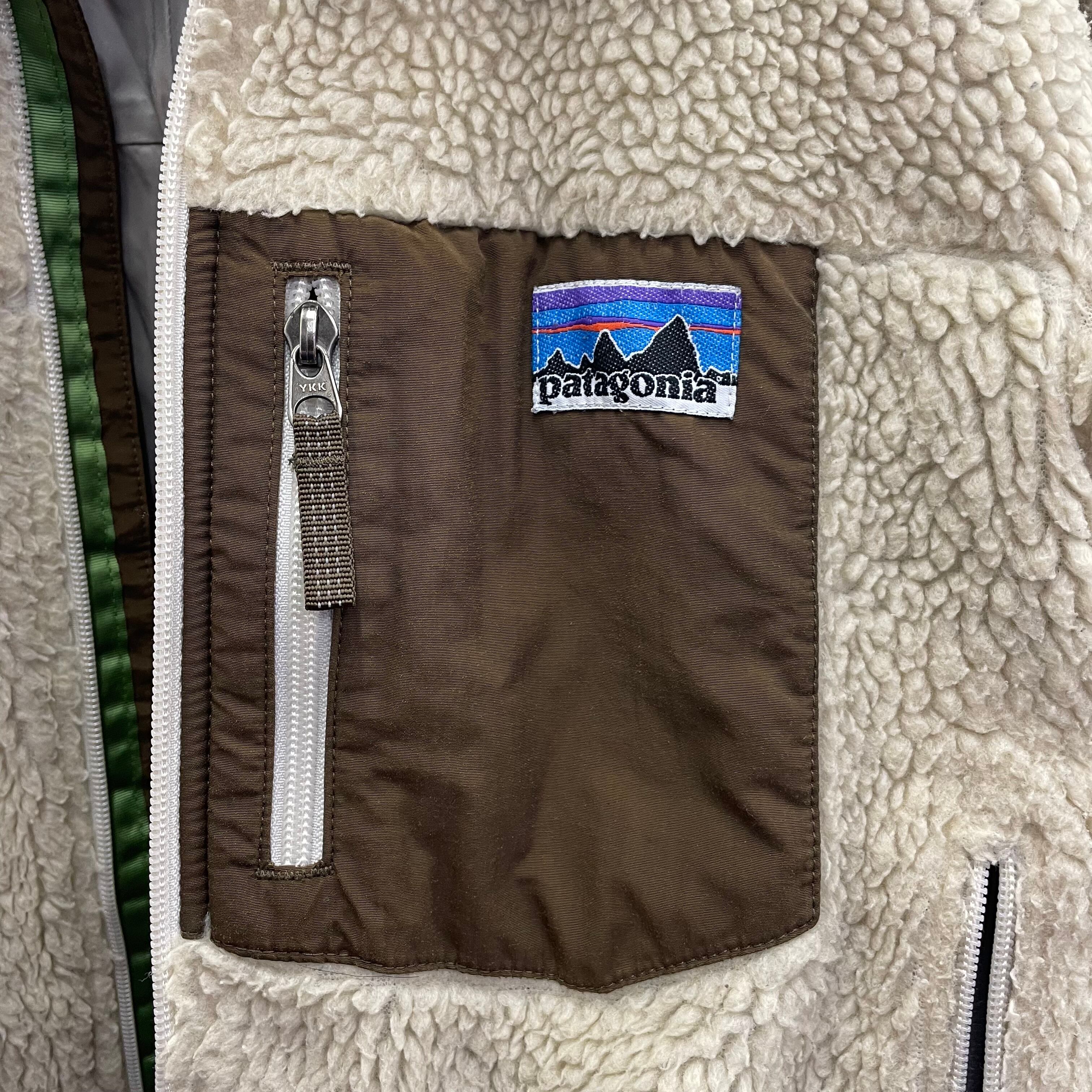 パタゴニア　レトロX メンズ　Mサイズ　アイボリー×カーキ　patagonia