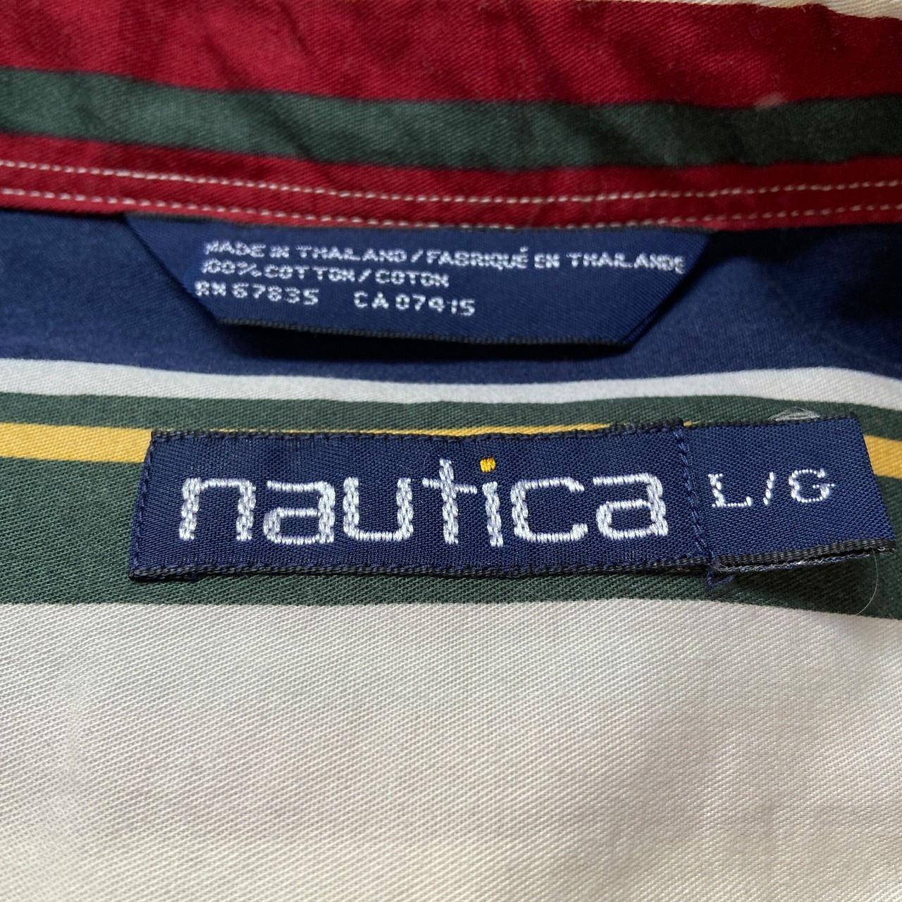 90年代 NAUTICA ノーティカ ワンポイントロゴ 刺繍 長袖 マルチ 
