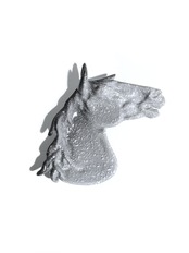 ENAMEL HORSE TRAY(GRAY)