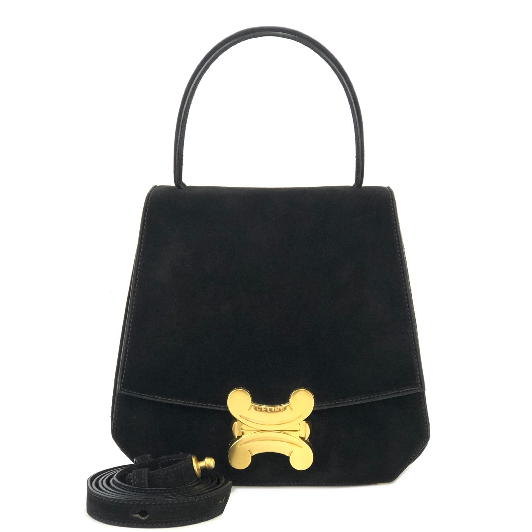 CELINE セリーヌ トリオンフ フロントロック スエード 2WAY CELINE セリーヌ トリオンフ フロントロック スエード 2WAY