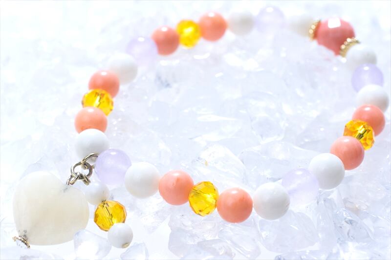 Coral sea stone【パワーストーンブレスレット 】 - 画像1