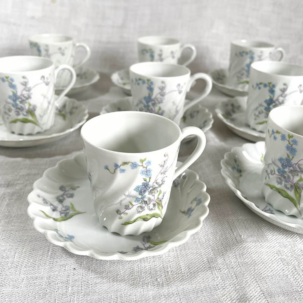 コーヒーカップ＆ソーサー　リモージュアビランド　すずらん　Limoges　 12TWdt27-3