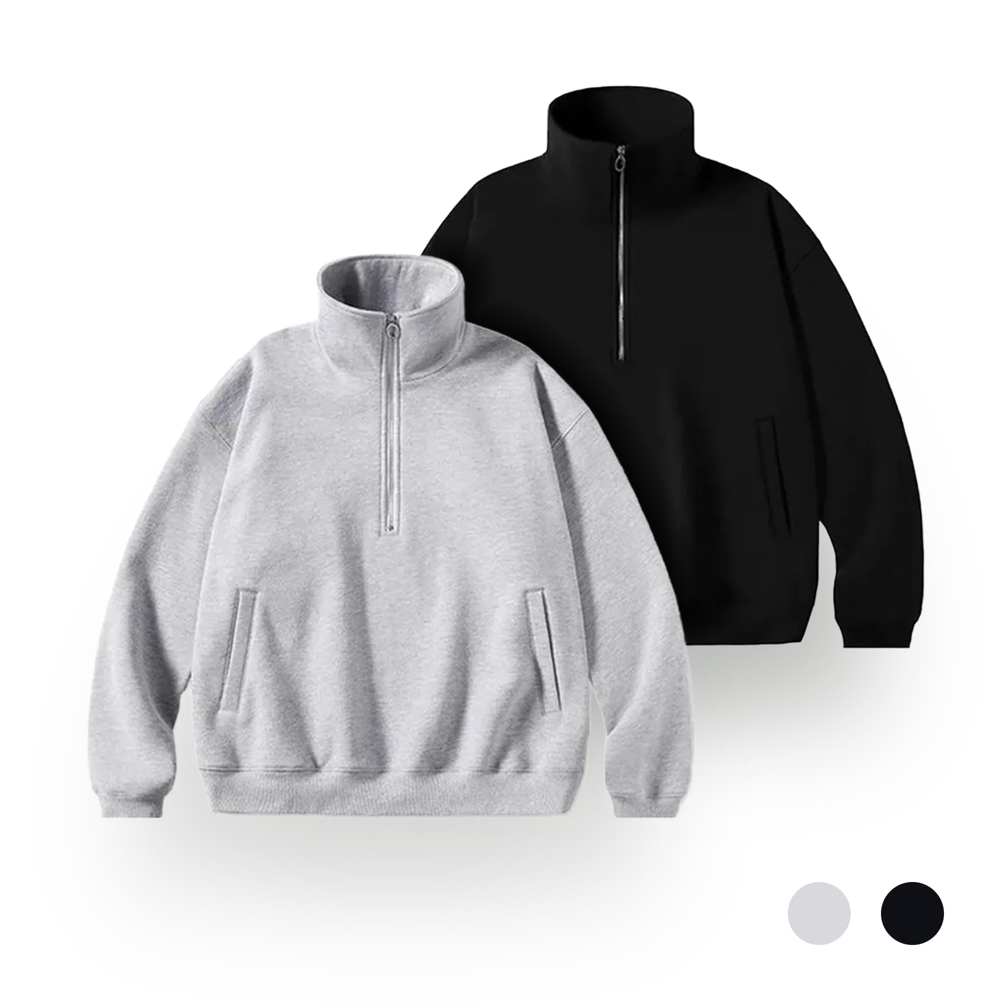 ハイネックトラックプルオーバー_< 2:color >