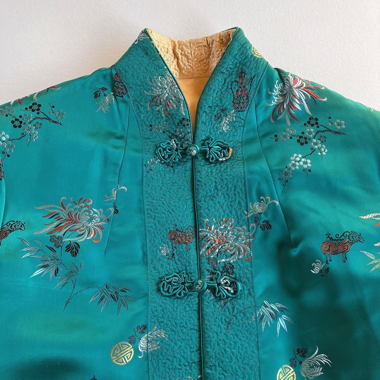 used レトロ チャイナ 刺繍 ジャケット 古着 ヴィンテージ 