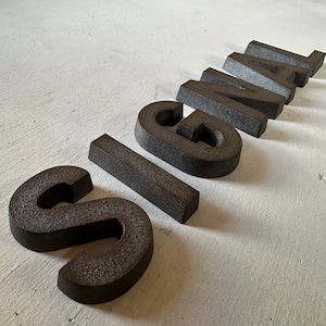 切文字　立体文字　カルプ文字　サビ　エイジング