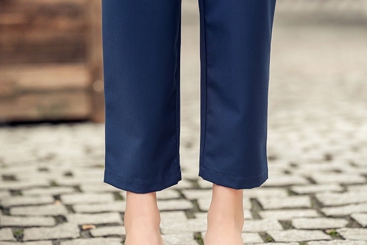 シンプルネイビーハイウエストパンツ | sharmant
