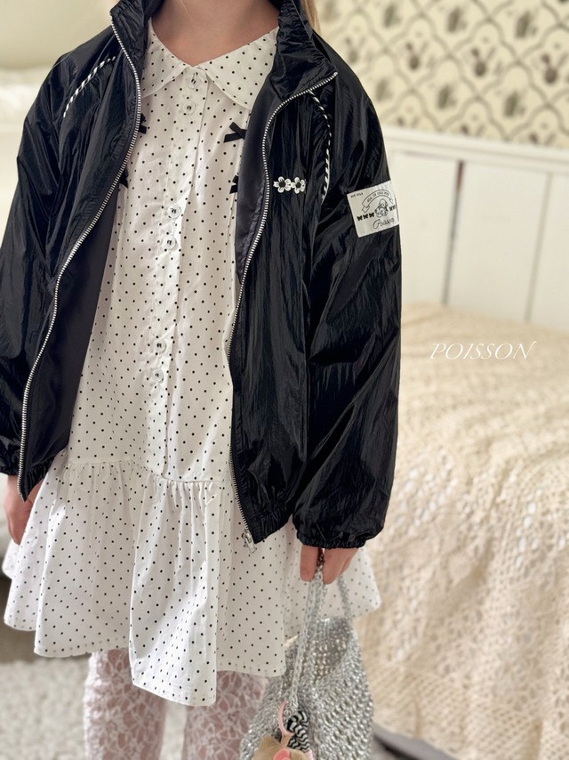 [即納S/M]≪POISSON≫mono windbreaker black 19