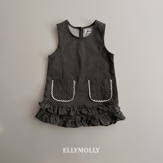 [予約][送料無料]≪ELLY MOLLY≫Little Pocket Frill Dress 565