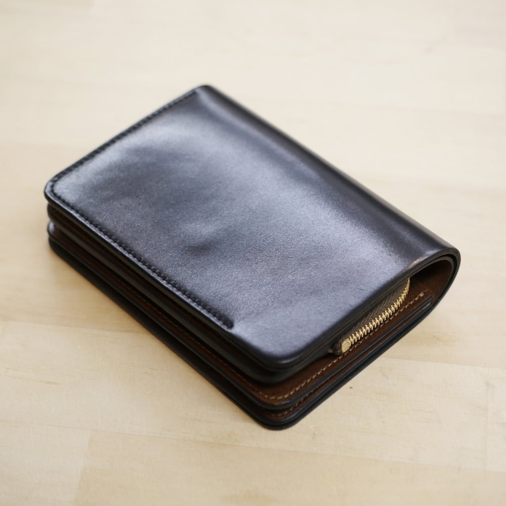 forme/Short Wallet (Cordovan×DOUBLE) -Black×Brown- | TheWeft