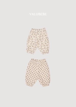 【ノベルティ&送料無料】Autumn embossed pants dot bear / valubebe