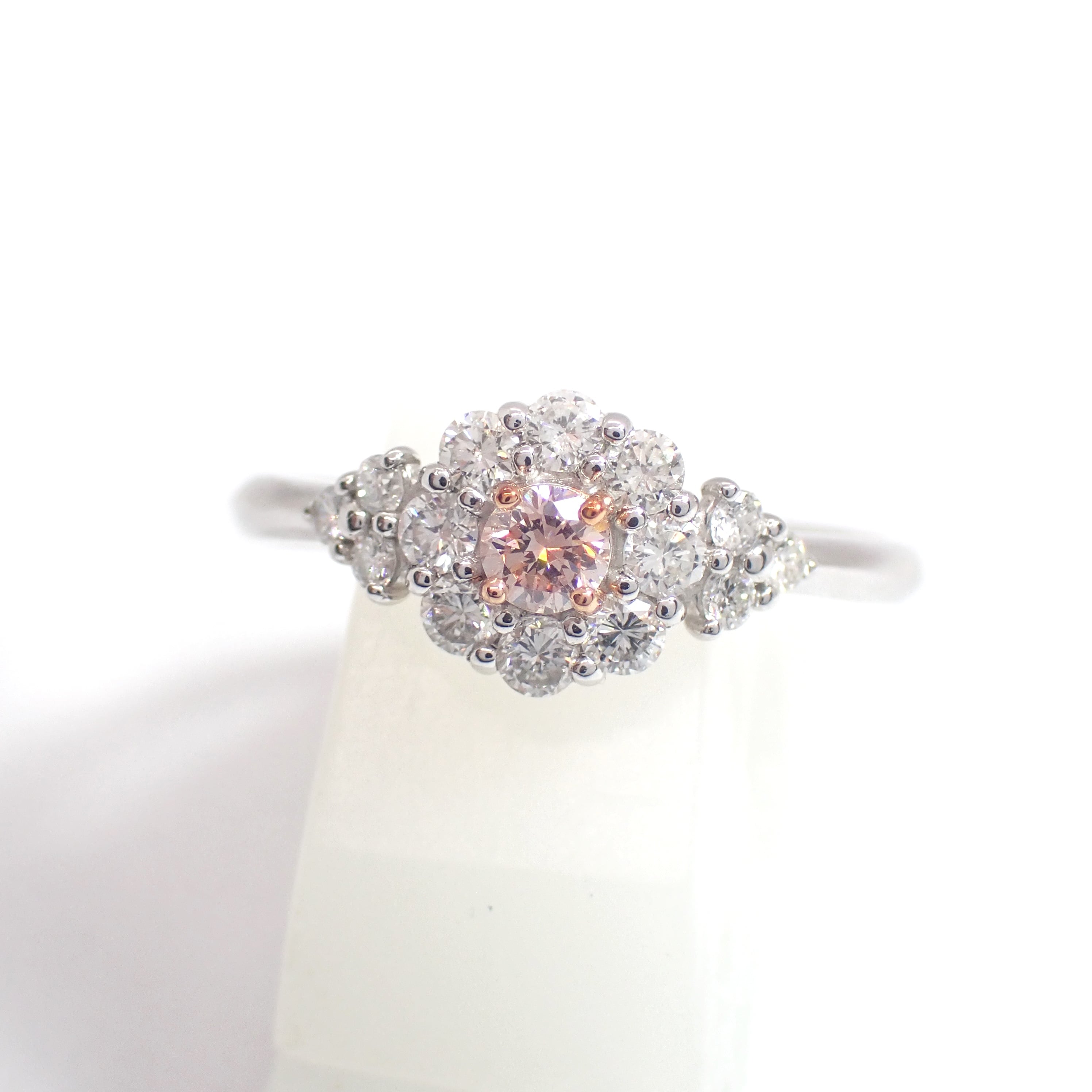 新品 日本製】Pt950 プラチナ 0.110ct Fancy Light Pink ピンク