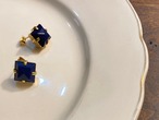 カリーヌパリ ネイビー キャレ ピアス cpv41